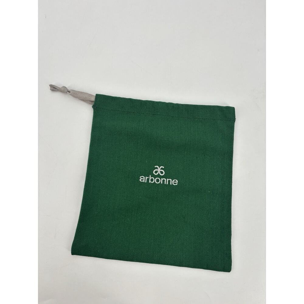 Arbonne Dustbag Womens Green Drawstring 8.5x9.5 Logo Canvas Cotton Lightweight